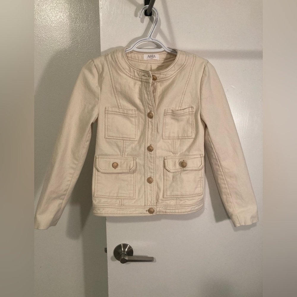 Cream Jean Jacket